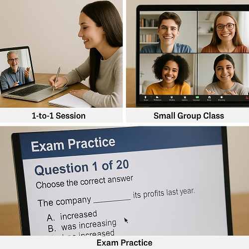 Online tutoring services in Kuwait including 1-to-1 lessons, small group classes, and exam preparation