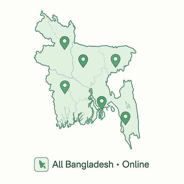 Bangladesh online tutoring coverage – Dhaka, Chattogram, Sylhet, Rajshahi, Khulna, Barishal