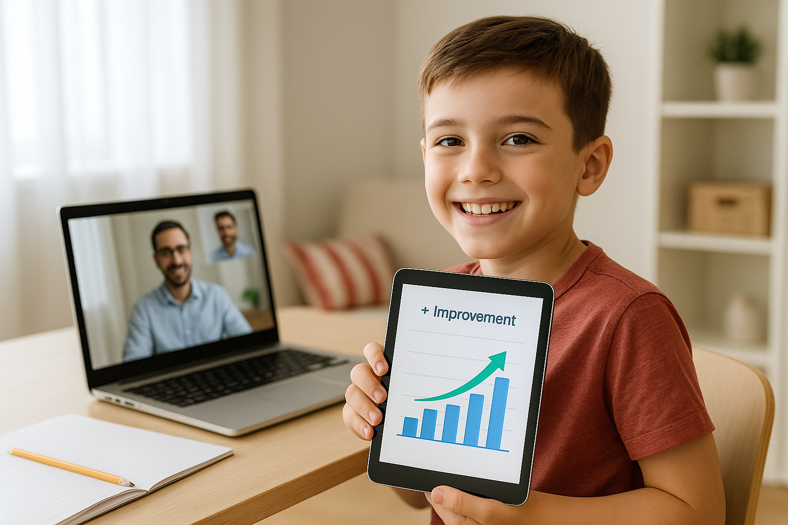 Happy Bahrain student shows better maths marks after online tutoring