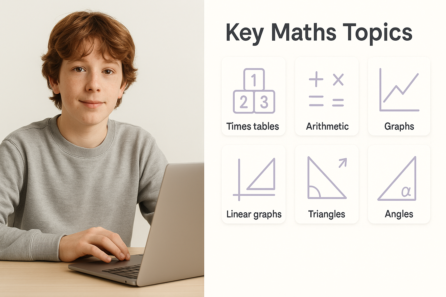 Primary to A-Level maths topics overview UK