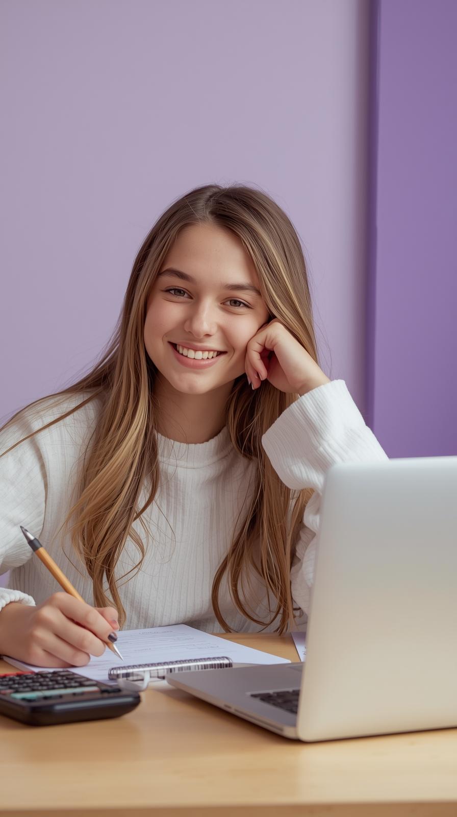 Happy UK KS3 student feeling confident in maths after tutoring (2)
