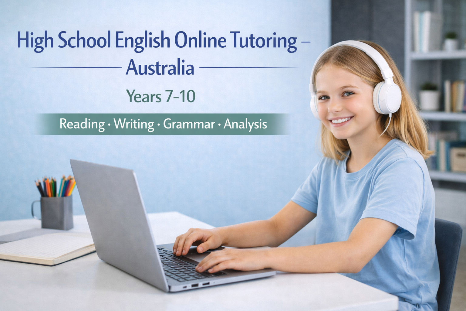 High school English online tutoring Australia Years 7 to 10