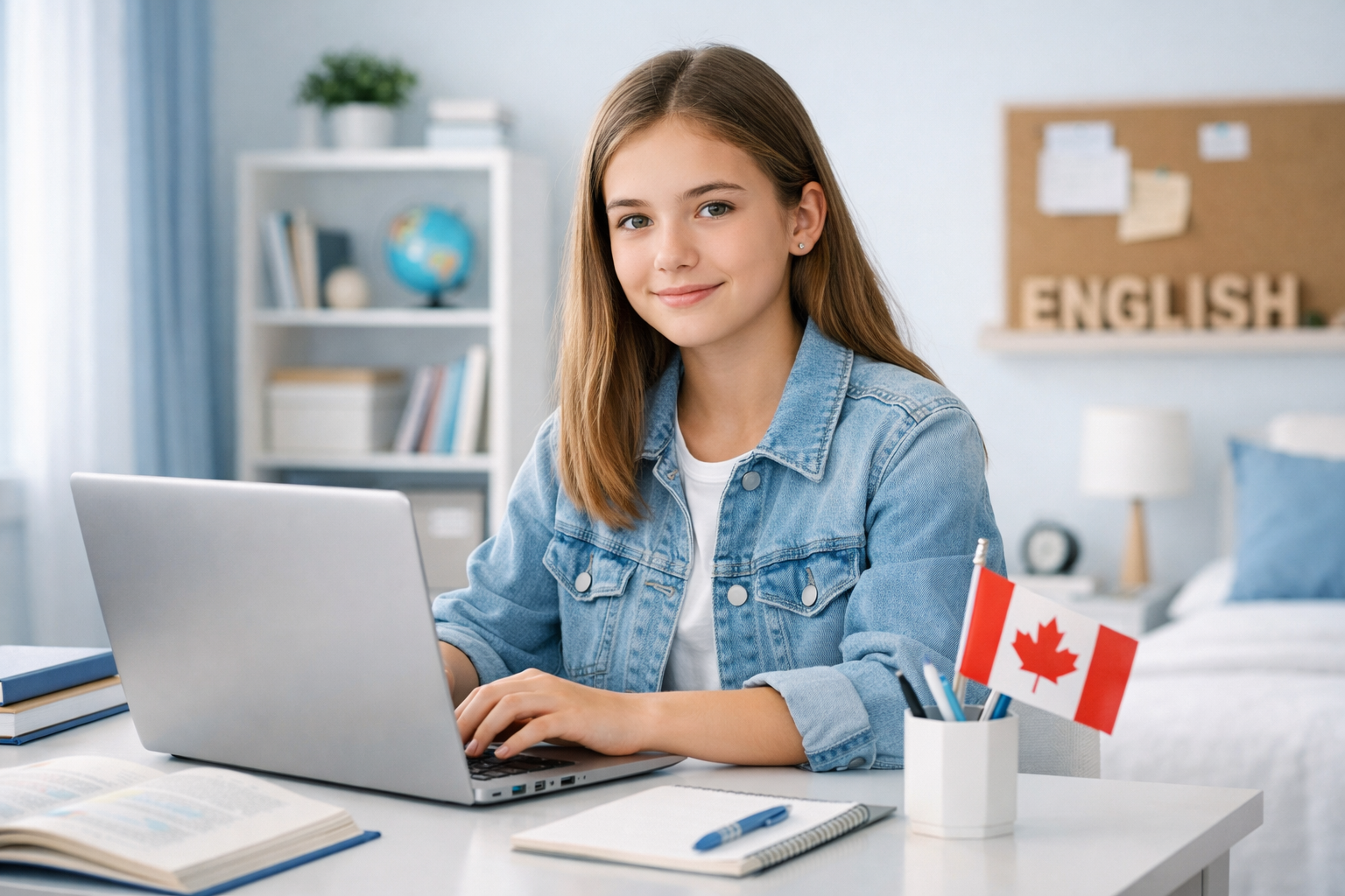 K–12 English tutoring Canada with student and text