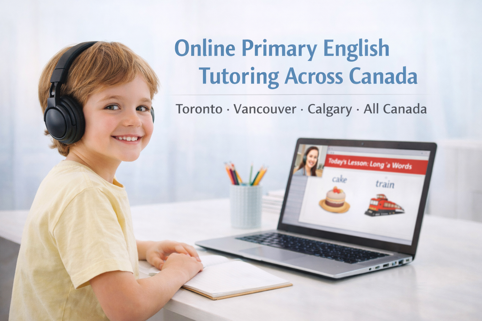Online primary English tutoring across Canada
