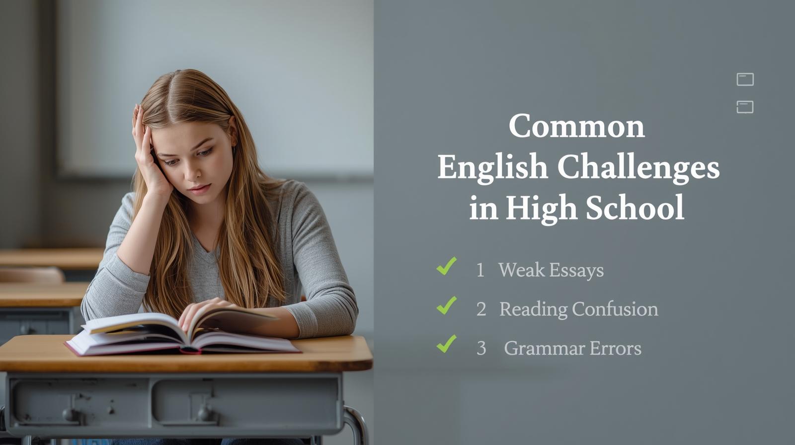 High school English learning problems USA students