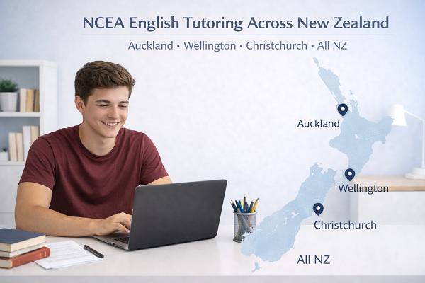 Online NCEA English tutoring available across New Zealand