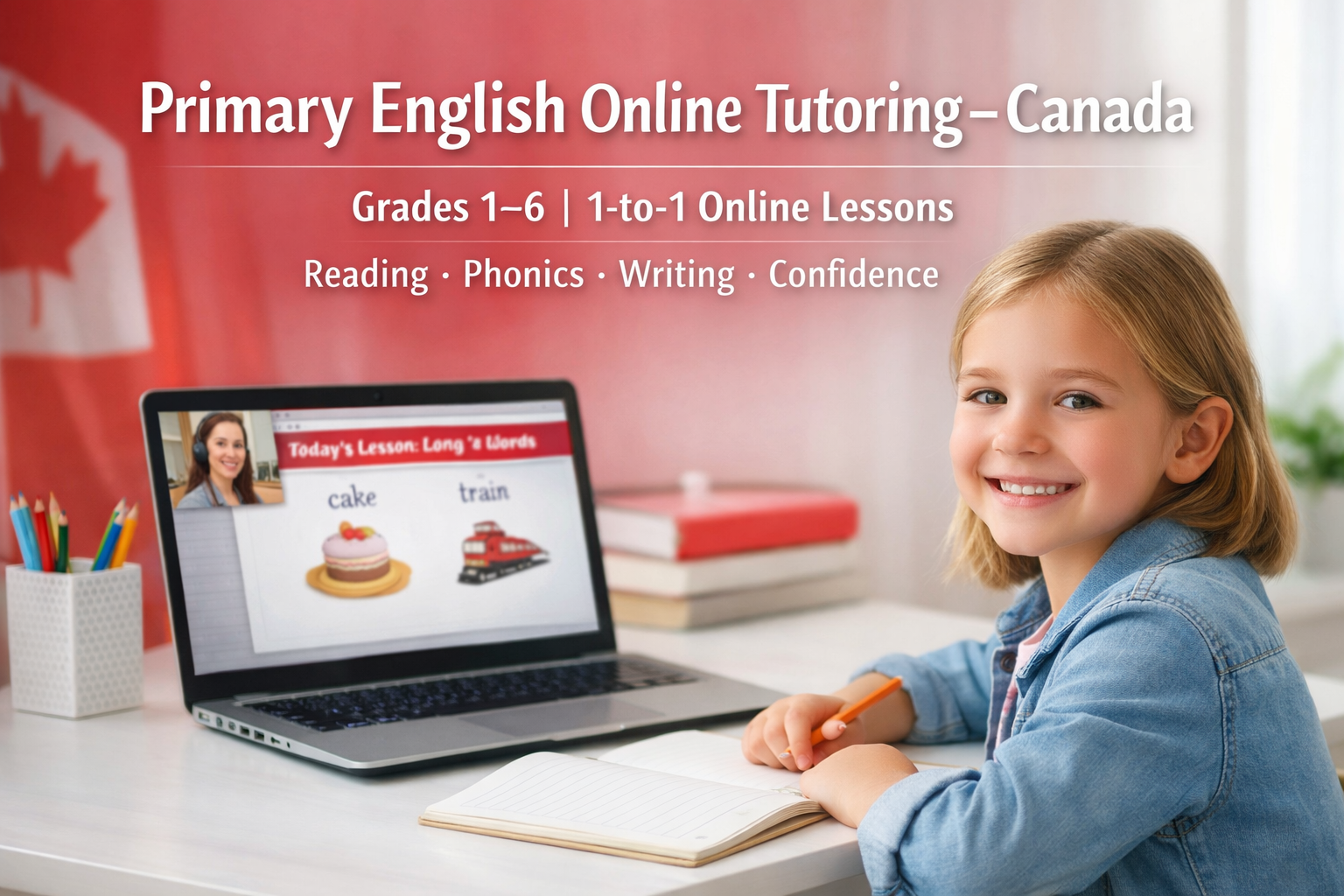 Primary English online tutoring Canada for Grades 1–6